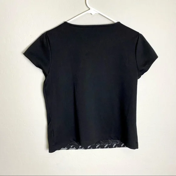 Worthington PS Petite Small Black Gray Houndstooth Jeweled Top Job Interview - Picture 6 of 6